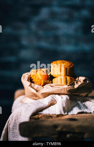 Kantonesische Mondkuchen Stockfoto