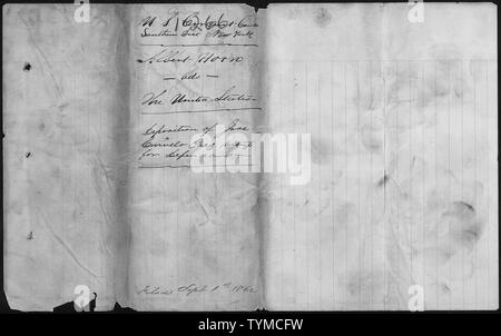 Die Vereinigten Staaten gegen Albert Horn: Paez Deposition.; Umfang und Inhalt: Der Fall, in dem das Dokument abgelegt ist, der ist Sklave Handel Strafverfahren, an denen Albert Horn. Stockfoto