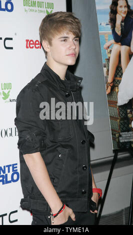 Justin Bieber kommt für die 'Monte Carlo' Screening im AMC Loews Lincoln Square Kino in New York am 23. Juni 2011. UPI/Laura Cavanaugh Stockfoto