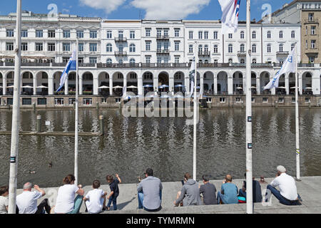 Alsterarkaden, Hamburg, Deutschland Stockfoto