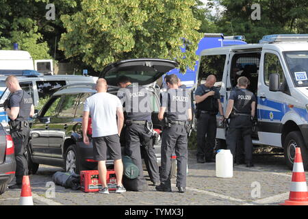 Bild und Schwert Festival sorgen für Polizei-Großeinsatz am 21.06.2019 in Ostritz Stockfoto