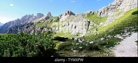 Herrliche Aussicht auf die Dolomiten - Trentino Alto Adige auf den National Park Sextner Dolomiten (Italien) Stockfoto