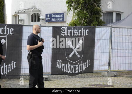 Bild und Schwert Festival sorgen für Polizei-Großeinsatz am 21.06.2019 in Ostritz Stockfoto