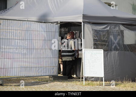 Bild und Schwert Festival sorgen für Polizei-Großeinsatz am 21.06.2019 in Ostritz Stockfoto