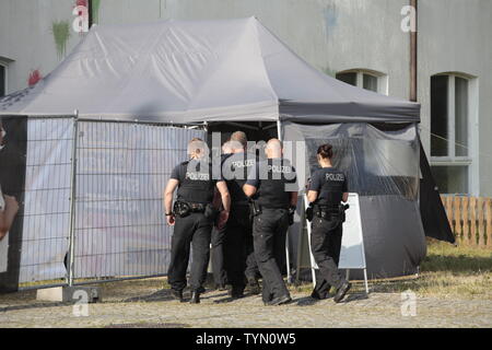 Bild und Schwert Festival sorgen für Polizei-Großeinsatz am 21.06.2019 in Ostritz Stockfoto