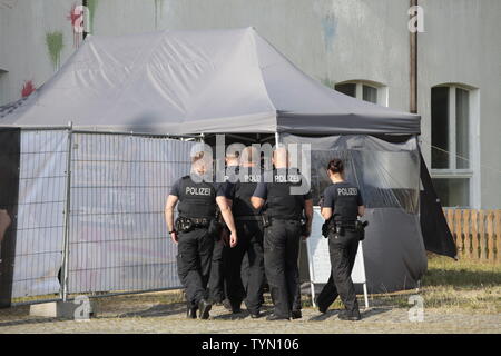 Bild und Schwert Festival sorgen für Polizei-Großeinsatz am 21.06.2019 in Ostritz Stockfoto