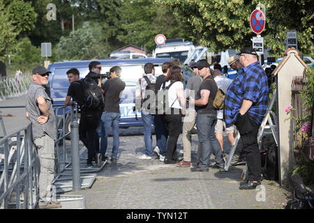 Bild und Schwert Festival sorgen für Polizei-Großeinsatz am 21.06.2019 in Ostritz Stockfoto