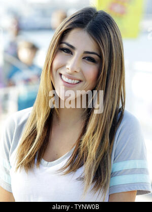 Nickelodeon star Daniella Monet kommt an der Brooklyn Bridge Park, um zu helfen, die 10. jährlichen World Wide Tag Spiel in New York City am 19. September 2013 feiern. UPI/John angelillo Stockfoto