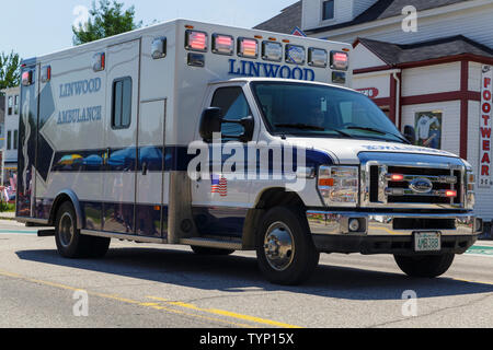 2018 Lincoln-Woodstock 4. Juli Parade in Lincoln, New Hampshire. Stockfoto