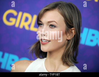 Lena Dunham kommt auf dem roten Teppich an der HBO Jahreszeit drei Premiere von Mädchen bei Jazz im Lincoln Center in New York City am 6. Januar 2014. UPI/Dennis Van Tine Stockfoto