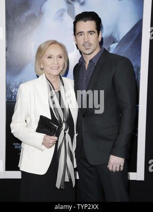 Colin Farrell und Eva Marie Saint ankommen auf dem roten Teppich bei der Weltpremiere von Wintermärchen im Ziegfeld Theatre in New York City am 11. Februar 2014. UPI/John angelillo Stockfoto