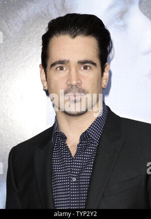 Colin Farrell kommt auf dem roten Teppich bei der Weltpremiere von Wintermärchen im Ziegfeld Theatre in New York City am 11. Februar 2014. UPI/John angelillo Stockfoto