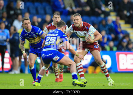 14. Juni 2019, Headingley Carnegie Stadion, England; Betfred Super League, Runde 18, Leeds Rhinos vs Wigan Warriors; Chris Hankinson (23) von Wigan Warriors während des Spiels Credit: Mark Cosgrove/News Bilder Stockfoto