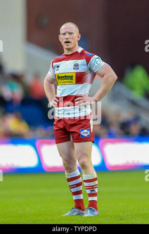 14. Juni 2019, Headingley Carnegie Stadion, England; Betfred Super League, Runde 18, Leeds Rhinos vs Wigan Warriors; Laim Farrell (12) von Wigan Warriors während des Spiels Credit: Mark Cosgrove/News Bilder Stockfoto