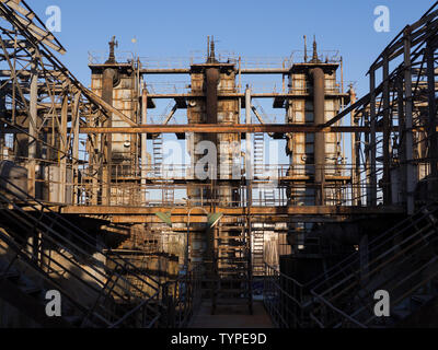 Die verlassenen Fabrik in Peking 798. Stockfoto