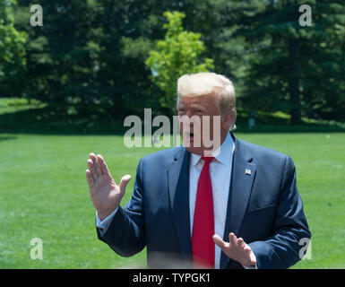 Washington DC, 26. Juni 2019, USA:. Präsident Donald J Trump verlässt das Weiße Haus auf dem Weg nach Japan, wo er dem G-20-Gipfel teilnehmen wird. Patsy Stockfoto
