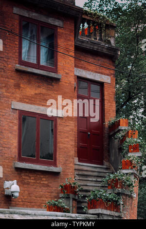 Alte Gebäude in Jianghan Bezirk, Wuhan Stockfoto