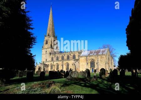 St Marys Kirche, Masham Stadt, North Yorkshire, England, Großbritannien Stockfoto