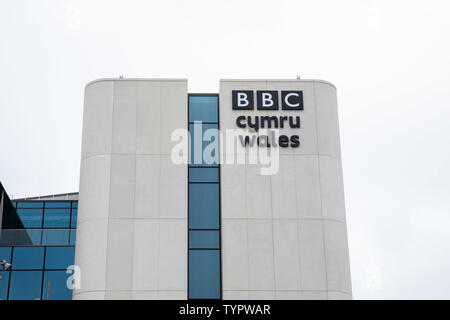 Die neue BBC Wales Hauptsitz in zentralen Platz, Cardiff, dargestellt. Juni 2019. Stockfoto