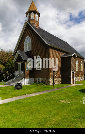 Der ehemaligen Union Kirche der Church Street in Lincoln, New Hampshire wurde durch die Henry Familie in den frühen 1900er Jahren, um 1903 erbaut. Seine jetzt die Heimat des Stockfoto