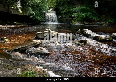 West Burton Wasserfall, Wensleydale, Yorkshire Dales National Park. Stockfoto