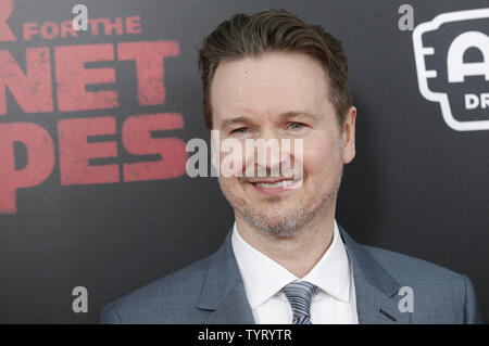 Matt Reeves kommt auf den roten Teppich "Krieg für den Planet der Affen" Premiere an der SVA Theater am 10. Juli 2017 in New York City. Foto von John angelillo/UPI Stockfoto