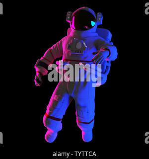 3D-gerenderte abstrakte Darstellung eines Astronauten Stockfoto