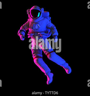 3D-gerenderte abstrakte Darstellung eines Astronauten Stockfoto