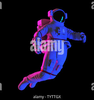 3D-gerenderte abstrakte Darstellung eines Astronauten Stockfoto