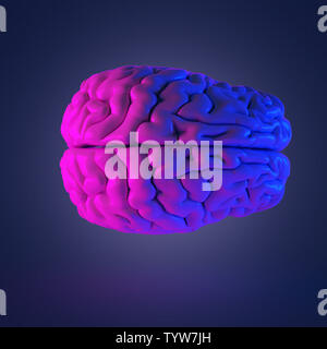3D-gerenderte abstrakte Darstellung eines Gehirns Stockfoto