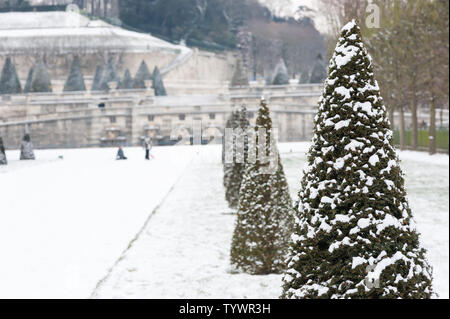 Rohöl Park im Winter in Paris, Frankreich Stockfoto