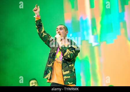 Landgraaf, Niederlande, 10. Juni 2019 Bastille Live at Pinkpop Festival 2019 © Roberto Finizio / Alamy durchführen Stockfoto