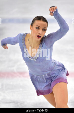 Nicole Schott von Deutschland konkurriert, während die Damen Eiskunstlauf Kür Endrunden am Pyeongchang 2018 Winter Olympics, in der gangneung Ice Arena in Tainan, Südkorea, am 23. Februar 2018. Foto von Kevin Dietsch/UPI Stockfoto