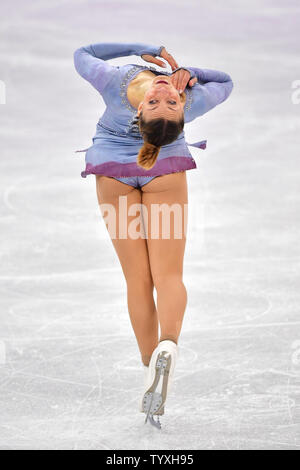 Nicole Schott von Deutschland konkurriert, während die Damen Eiskunstlauf Kür Endrunden am Pyeongchang 2018 Winter Olympics, in der gangneung Ice Arena in Tainan, Südkorea, am 23. Februar 2018. Foto von Kevin Dietsch/UPI Stockfoto