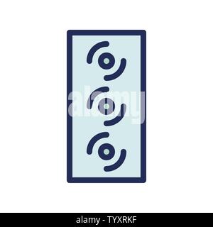 Lautsprecher Multimedia Logo oder Symbol Abbildung. Perfekt für Website, App, Muster, Design, etc. Stockfoto