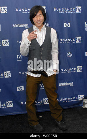 Schauspieler Aaron Yoo besucht die Premiere seines Films "The Wackness" an der Racquet Club Theater während des Sundance Film Festival in Park City, Utah am 18. Januar 2008. (UPI Foto/Alexis C Glenn) Stockfoto