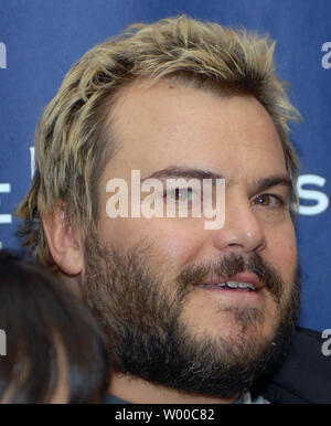 Schauspieler Jack Black besucht die Premiere seines Films "werden Art Zurückspulen' an der Eccles Theater während des Sundance Film Festival in Park City, Utah am 20. Januar 2008. (UPI Foto/Alexis C Glenn) Stockfoto