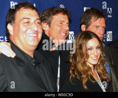 Regisseur Noam Murro, Schauspieler Dennis Quaird, Schauspielerin Sarah Jessica Parker, und Schauspieler Thomas Haden Church Besuchen die Premiere ihres Films mart Menschen' an der Eccles Theater während des Sundance Film Festival in Park City, Utah am 20. Januar 2008. (UPI Foto/Alexis C Glenn) Stockfoto