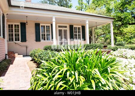 Welcome Center in Oak Alley Plantation, einem historischen Ort einer ehemaligen Zuckerrohrplantage Stockfoto