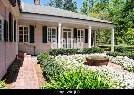 Welcome Center in Oak Alley Plantation, einem historischen Ort einer ehemaligen Zuckerrohrplantage Stockfoto