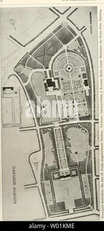 Archiv Bild von Seite 91 der Gartenkunst (1899). Gartenkunst diegartenkunst 15 5 Jahr sterben: 1899 sterben GARTENKUNST. XV, 4 projektierten Park zu dem zu machen, war er sein soll - zu einem Rosenpark. Erläuleruagsbericht zum Entwurf "FarbenkÖDlgio'. Der Verfasser Krieg bestrebt, allen jenen wichtigen Momenten Rechnung zu Gürteltaschen, die sich aus der Forderung eines Rosen - Parkes mit öffentlichem Charakter als zweckdienlich ergeben. In einem öffentlichen Rosengarten darf nicht nur die Rose in gezwungener und ungezwungener Form zur Geltung kom-men, es muß auch der Bewegungsfreiheit der IBesucher Stockfoto