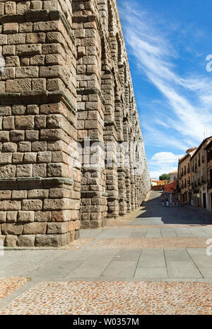 Schön, römische Aquädukt in Segovia Spanien Stockfoto