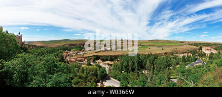 Schöne Aussicht von oben Segovia Spanien Stockfoto