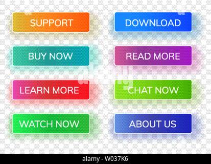 Schnittstelle gradient Tasten Stock Vektor