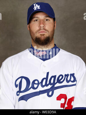 Los Angeles Dodgers rechtshändige Pitcher Eric Gagne bei Foto Tag in Glendale, AZ Februar 27,2010. UPI/Kunst Foxall Stockfoto