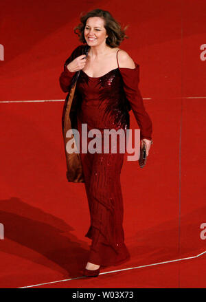 Schauspielerin Greta Scacchi kommt auf dem roten Teppich am Rom Filmfestival in Rom am 20. Oktober 2007. Scacchi ist in Rom mit dem Film 'L'Amour Cache (versteckten)". (UPI Foto/David Silpa) Stockfoto