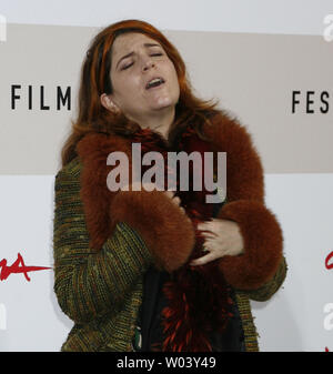 Schauspielerin Agnes Jaoui kommt an einem Fotoshooting für den Film 'Parlez-moi De La Pluie (lassen Sie Regen)' während der Rom International Film Festival in Rom am 26. Oktober 2008. (UPI Foto/David Silpa) Stockfoto