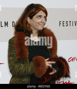 Schauspielerin Agnes Jaoui kommt an einem Fotoshooting für den Film 'Parlez-moi De La Pluie (lassen Sie Regen)' während der Rom International Film Festival in Rom am 26. Oktober 2008. (UPI Foto/David Silpa) Stockfoto