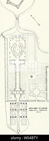 Archiv Bild von Seite 251 sterben Gartenkunst (1899). Die Gartenkunst diegartenkunst 11 5Mose Jahr: 1899 Aus dem Hofgarten von Schwerin. Wassergraben. In der Anordnung des Ganzen finden wir eine Eigenheit, sterben in Deutschland - kehrt häufig wieder: die Gebäude der alten Wasserburg auf ihrer Insel ließ für Gartenanlagen nicht viel Raum; darum legte man sie, als das Bedürfnis nach größeren Gärten entstand, mit dem Fest - Land oder außerhalb der burggärten ein. Nur ist freilich der Zusammenhang zwischen den Nummern-oper Teilen gewöhnlich inniger als bei den Schweriner Anlagen, bei denen sterben Schloßbauten Stockfoto