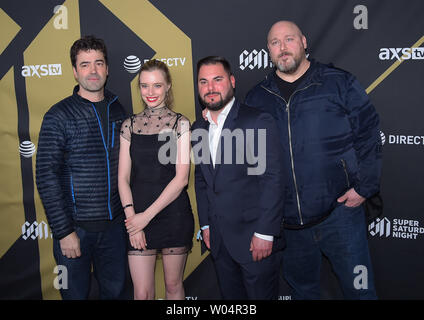 Ron Livingston, Anja Savcic, Shane Elrod, Sasso am DIRECTV Super Samstag Nacht roter Teppich am Atlantic Station in Atlanta am 2. Februar 2019. Foto durch die Newton/UPI Stockfoto